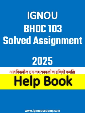 IGNOU BHDC 103 Solved Assignment 2025